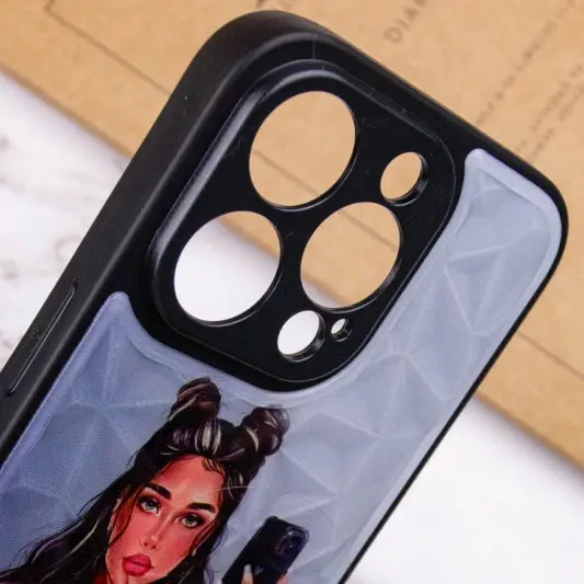 TPU+PC чехол Prisma Ladies для Apple iPhone 14 Pro (6.1") Black in White - изображение 4