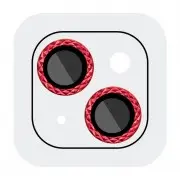 Захисне скло Metal Shine на камеру (в упак.) Apple iPhone 14 (6.1") / 14 Plus (6.7"), Червоний / Red