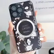 TPU+PC чохол Secret Garden with MagSafe для Apple iPhone 14 Pro Max (6.7"), Black