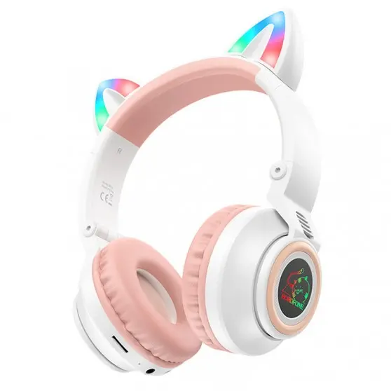 Навушники з вушками BOROFONE BO18 Cat ear, Білий