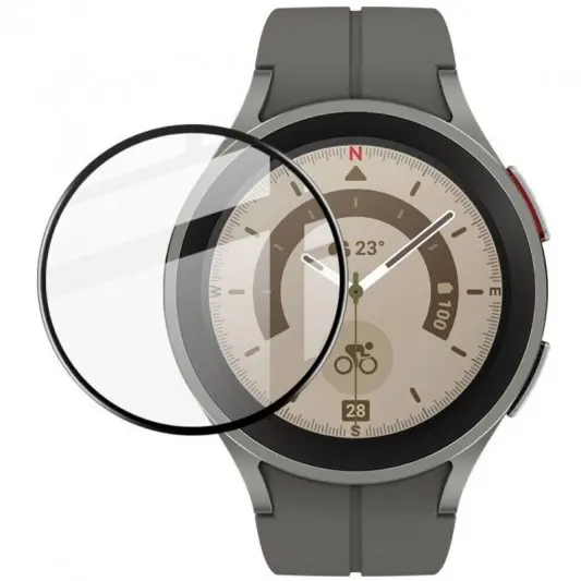 Полимерная пленка 3D full glue в технической упаковке для Samsung Galaxy Watch 5 Pro 45mm, Черный