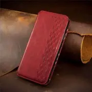 Кожаный чехол книга GETMAN Cubic (PU) для Samsung Galaxy A04, Красный
