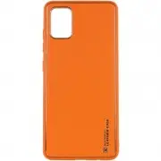 Шкіряний чохол Xshield для Samsung Galaxy A04s, Помаранчевий / Apricot