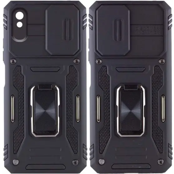 Ударостійкий чохол Camshield Army Ring для Xiaomi Redmi 9A Чорний / Black