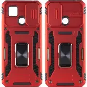 Ударопрочный чехол Camshield Army Ring для Xiaomi Redmi 9C / 10A Красный / Red