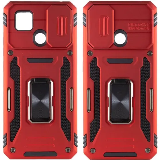 Ударопрочный чехол Camshield Army Ring для Xiaomi Redmi 9C / 10A Красный / Red