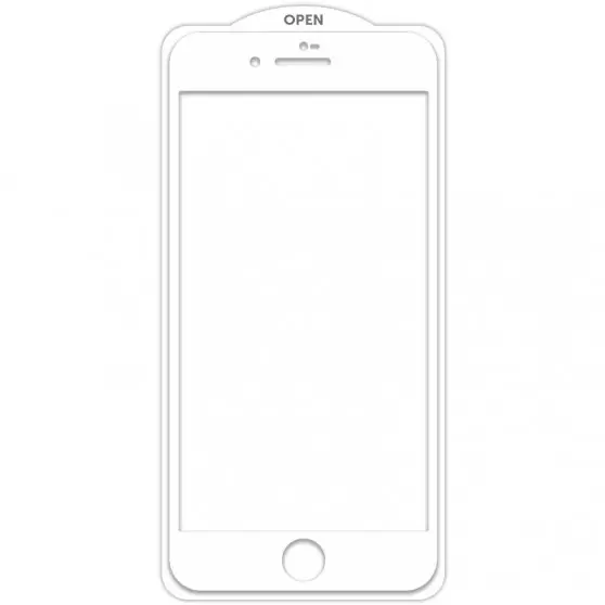 Захисне скло SKLO 5D (тех.пак) для Apple iPhone 7 plus / 8 plus (5.5") Білий / Біла підкладка