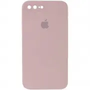 Чехол Silicone Case Square Full Camera Protective (AA) для Apple iPhone 7 plus / 8 plus (5.5") Розовый / Pink Sand
