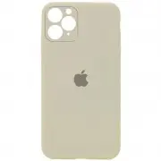 Чехол Silicone Case Square Full Camera Protective (AA) для Apple iPhone 11 Pro (5.8") Бежевый / Antique White