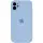 Чехол Silicone Case Full Camera Protective (AA) для Apple iPhone 12 (6.1") Голубой / Lilac Blue