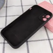 Чехол Silicone Case Full Camera Protective (AA) Apple iPhone 12 (6.1"), Черный / Black