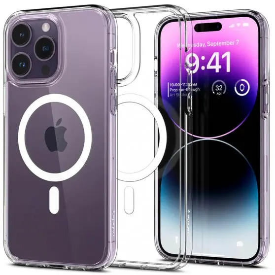 Чехол SGP Ultra Hybrid (MagFit) для Apple iPhone 14 Pro (6.1") Прозрачный