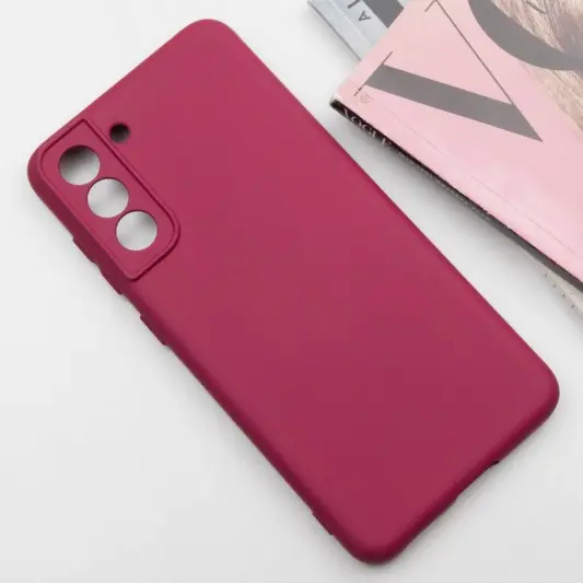 Чохол Silicone Cover Lakshmi Full Camera (A) для Samsung Galaxy S23 Бордовий / Marsala - зображення 1 