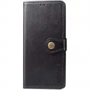 Шкіряний чохол книжка GETMAN Gallant (PU) для Xiaomi Redmi 12C, Чорний
