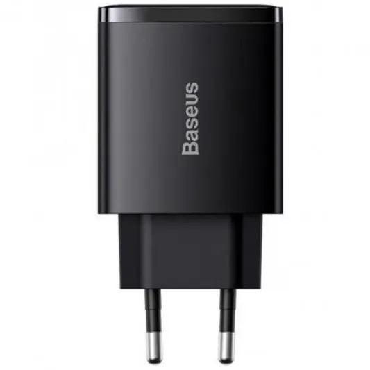 МЗП Baseus Compact Quick Charger 30W QC+PD (2USB-A/1C) (CCXJ-E) Чорний - зображення 1 