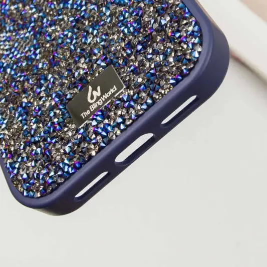 TPU чохол Bling World Rock Diamond для Apple iPhone 12 Pro Max (6.7") Синій - зображення 4 