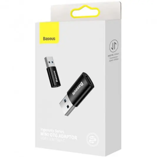 Переходник Baseus Ingenuity Series Mini USB 3.1 to Type-C (ZJJQ000101) Black - изображение 2