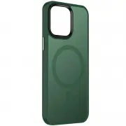 TPU+PC чохол Metal Buttons with MagSafe Colorful для Apple iPhone 14 (6.1") Зелений / Dark Green