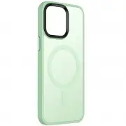 TPU+PC чохол Metal Buttons with MagSafe Colorful для Apple iPhone 14 (6.1") М'ятний / Matcha Green