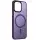 TPU+PC чохол Metal Buttons with MagSafe Colorful для Apple iPhone 14 (6.1") Темно-фіолетовий / Dark Purple