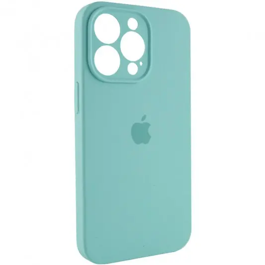 Чехол Silicone Case Full Camera Protective (AA) для Apple iPhone 14 Pro (6.1") Бирюзовый / Marine Green - изображение 1