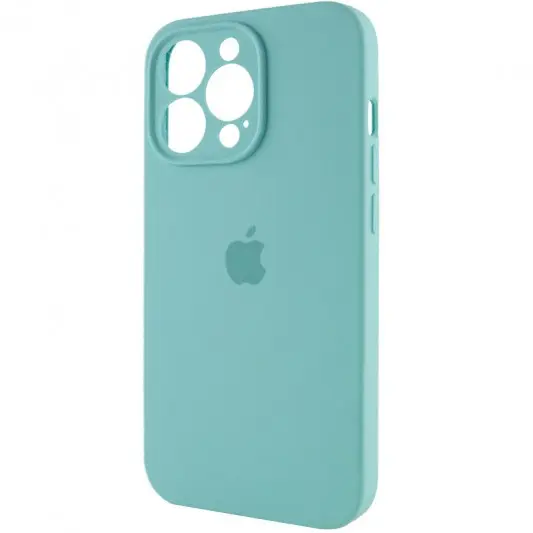Чехол Silicone Case Full Camera Protective (AA) для Apple iPhone 14 Pro (6.1") Бирюзовый / Marine Green - изображение 2