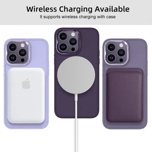 TPU чехол Bonbon Metal Style with MagSafe для Apple iPhone 12 Pro Max (6.7"), Фиолетовый / Dark Purple - изображение 2