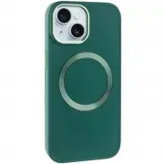 TPU чохол Bonbon Metal Style with MagSafe для Apple iPhone 14 (6.1"), Зелений / Pine green