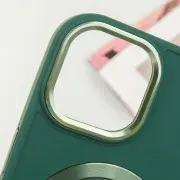 TPU чохол Bonbon Metal Style with MagSafe для Apple iPhone 14 (6.1"), Зелений / Pine green