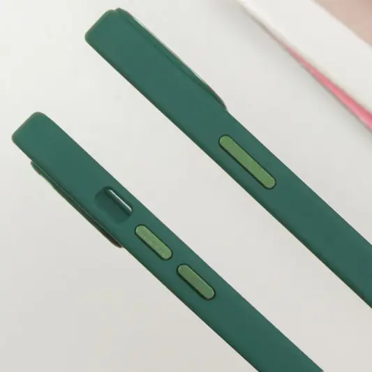TPU чохол Bonbon Metal Style with MagSafe для Apple iPhone 14 (6.1") Зелений / Pine green - зображення 3 