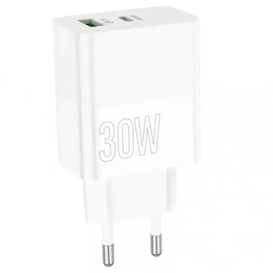 Зарядное устройство Borofone BA75A PD30W+QC3.0, White