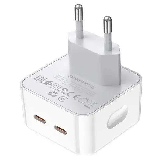 СЗУ Borofone BA76A Source PD35W (2USB-C) White - изображение 4
