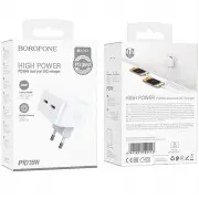 Зарядное устройство Borofone BA76A Source PD35W (2Type-C), White