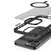 TPU+PC чохол Metal Buttons with MagSafe Colorful для Apple iPhone 12 Pro / 12 (6.1"), Чорний
