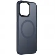 TPU+PC чехол Metal Buttons with MagSafe Colorful для Apple iPhone 13 (6.1") Синий / Navy Blue