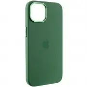 Чехол Silicone Case Metal Buttons (AA) для Apple iPhone 12 Pro Max (6.7") Зеленый / Clover