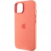 Чохол Silicone Case Metal Buttons (AA) для Apple iPhone 12 Pro Max (6.7"), Рожевий / Pink Pomelo
