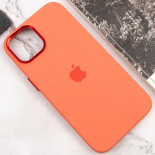 Чохол Silicone Case Metal Buttons (AA) для Apple iPhone 12 Pro Max (6.7") Рожевий / Pink Pomelo - зображення 6 