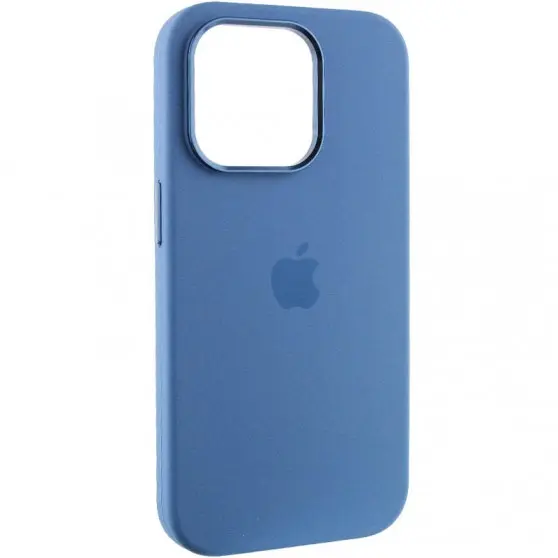Чехол Silicone Case Metal Buttons (AA) для Apple iPhone 13 Pro (6.1") Синий / Blue Jay