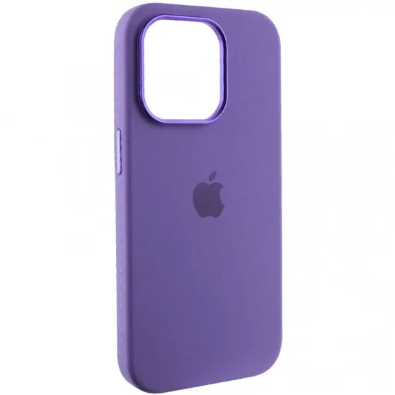 Чехол Silicone Case Metal Buttons (AA) для Apple iPhone 13 Pro (6.1") Фиолетовый / Iris