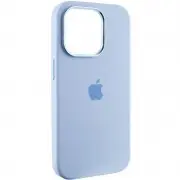 Чохол Silicone Case Metal Buttons (AA) для Apple iPhone 13 Pro Max (6.7") Блакитний / Blue Fog