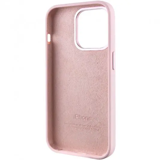 Чехол Silicone Case Metal Buttons (AA) для Apple iPhone 13 Pro Max (6.7") Розовый / Chalk Pink - изображение 4