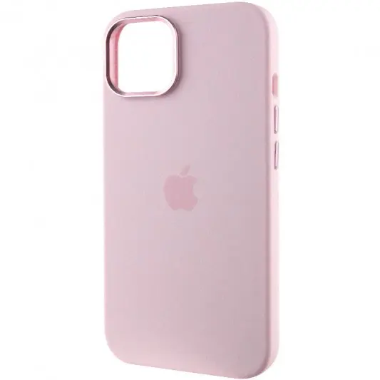 Чохол Silicone Case Metal Buttons (AA) для Apple iPhone 14 (6.1") Рожевий / Chalk Pink - зображення 2 