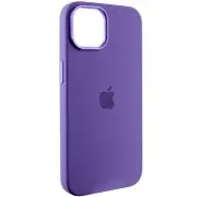 Чехол Silicone Case Metal Buttons (AA) для Apple iPhone 14 (6.1"), Фиолетовый / Iris