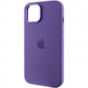 Чехол Silicone Case Metal Buttons (AA) для Apple iPhone 14 (6.1"), Фиолетовый / Iris