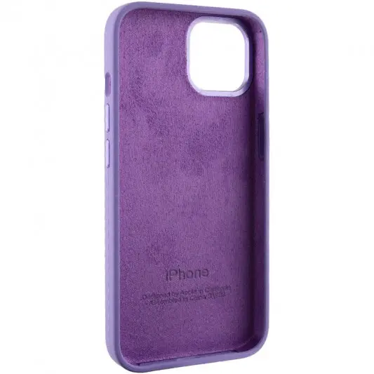 Чехол Silicone Case Metal Buttons (AA) для Apple iPhone 14 (6.1") Фиолетовый / Iris - изображение 5