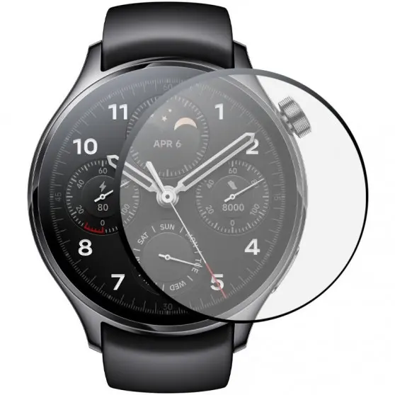 Полимерная пленка 3D (full glue) (тех.пак) для Xiaomi Watch S1 Pro Черный