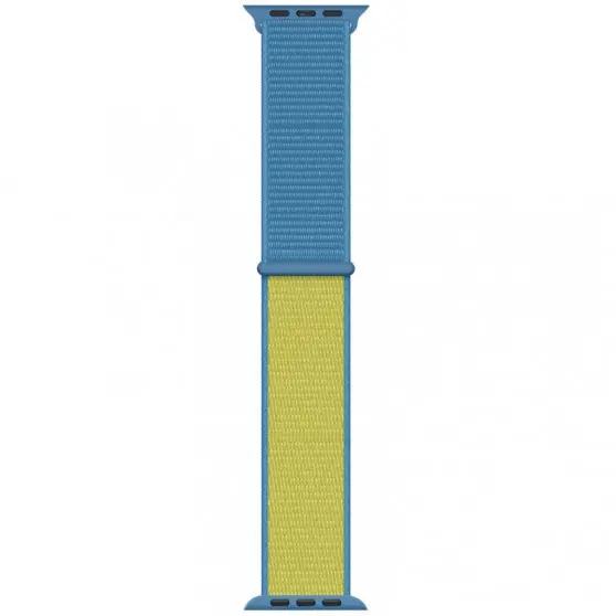 Ремешок Nylon для Apple Watch 42(ser.1-3)/44/45/46/49mm Blue / Yellow