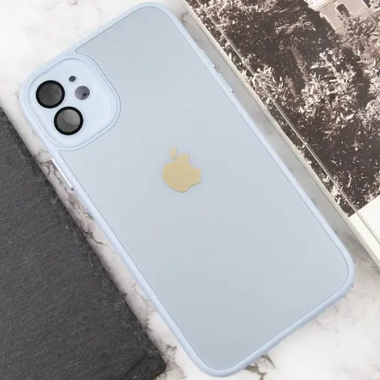 Чохол TPU+Glass Sapphire Midnight для Apple iPhone 12 (6.1"), Синій / Blue - зображення 4 