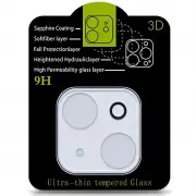 Захисне скло на камеру Full Block (тех.пак) для Apple iPhone 15 (6.1") / 15 Plus (6.7") Прозорий